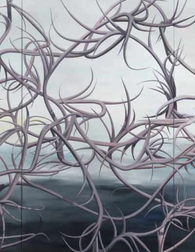In Silico n°18, 2021 Huile sur toile 220 x 390 cm